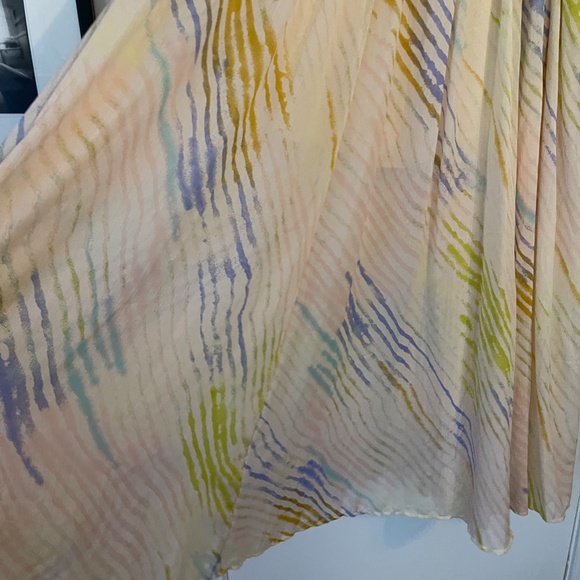 Free People True To You Maxi Skirt Sheer Striped High Waist L - Picture 12 of 15